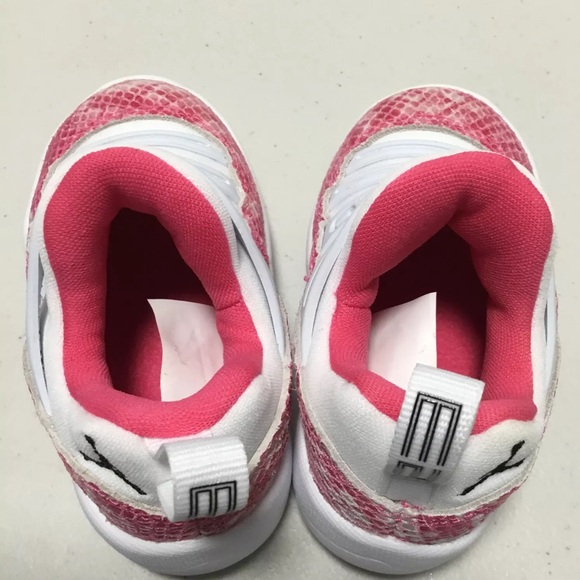 AIR JORDAN 11 RETRO LITTLE FLEX TD "WATERMELON" INFANT SZ. 4c BQ7104-106 - Picture 8 of 11